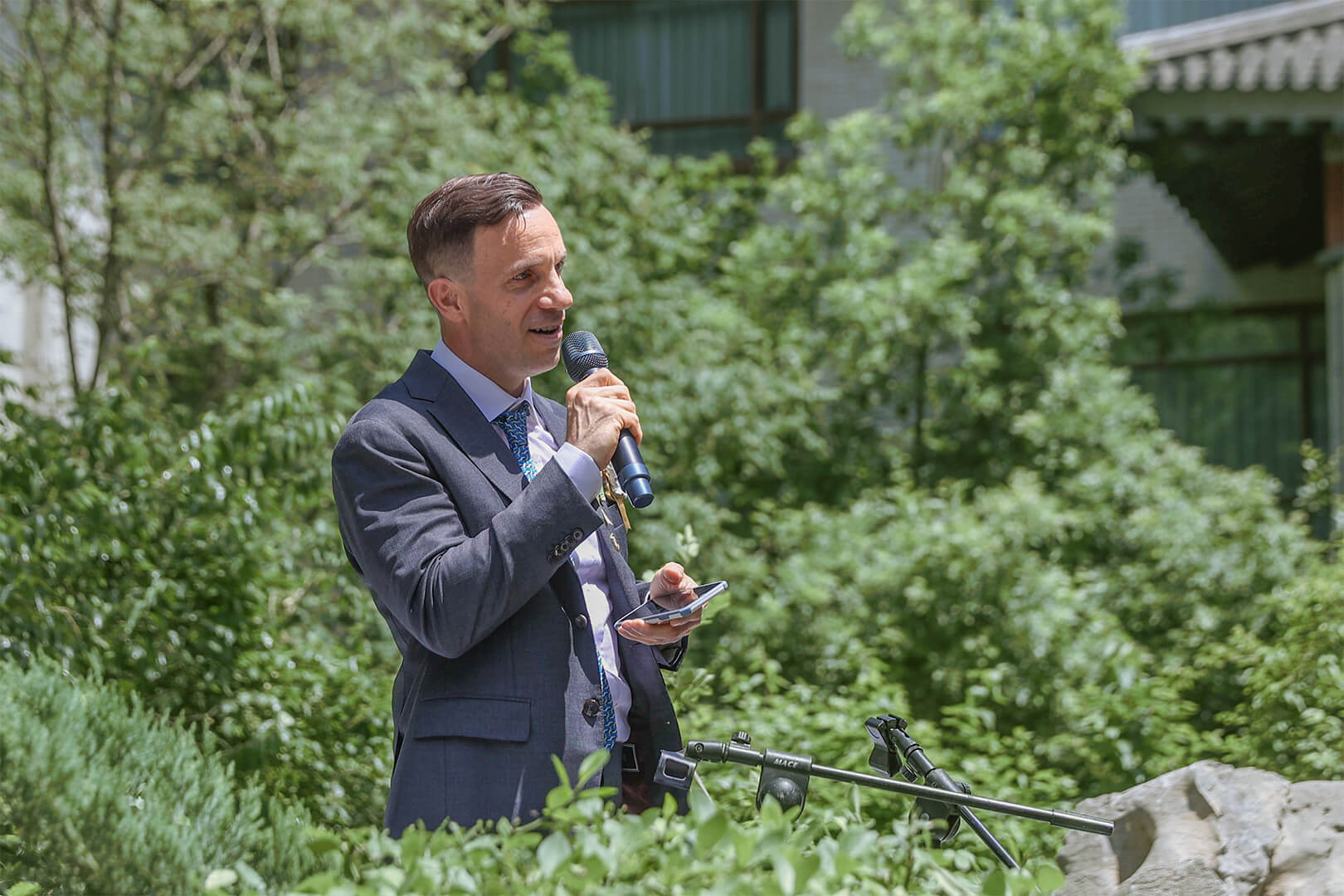 CEO speaking at renewable energy event